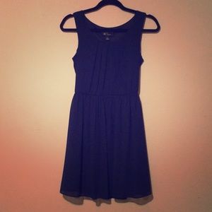 Navy blue chiffon dress
